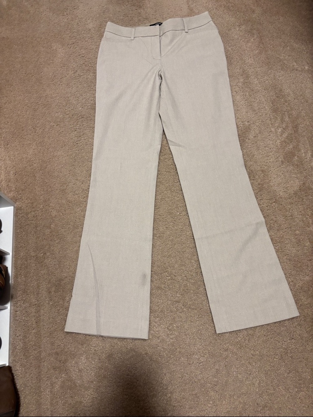 Express Light Beige Boot Cut Dress Pants